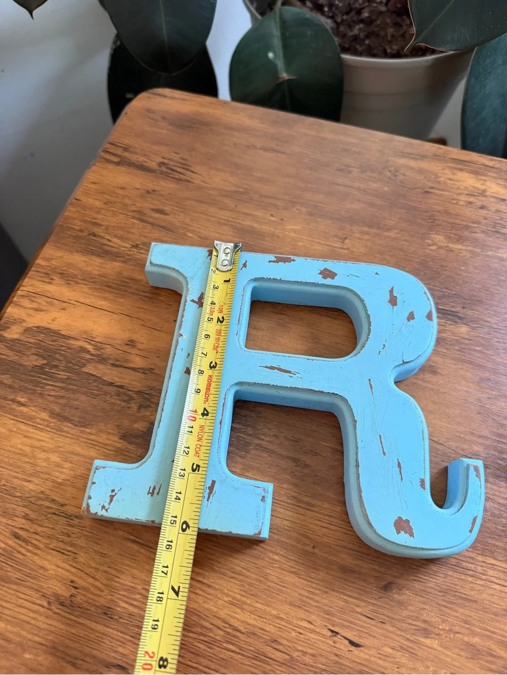 Rustic Blue Distressed Letter 